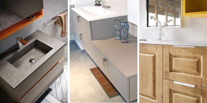 Agencement de salles de bain dans le secteur sud de l'île